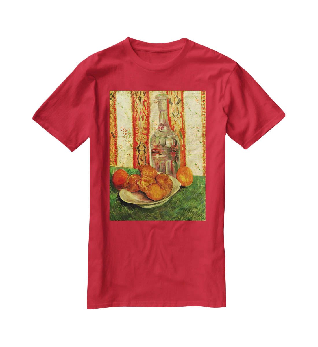 Still Life with Decanter and Lemons on a Plate by Van Gogh T-Shirt - Canvas Art Rocks - 4