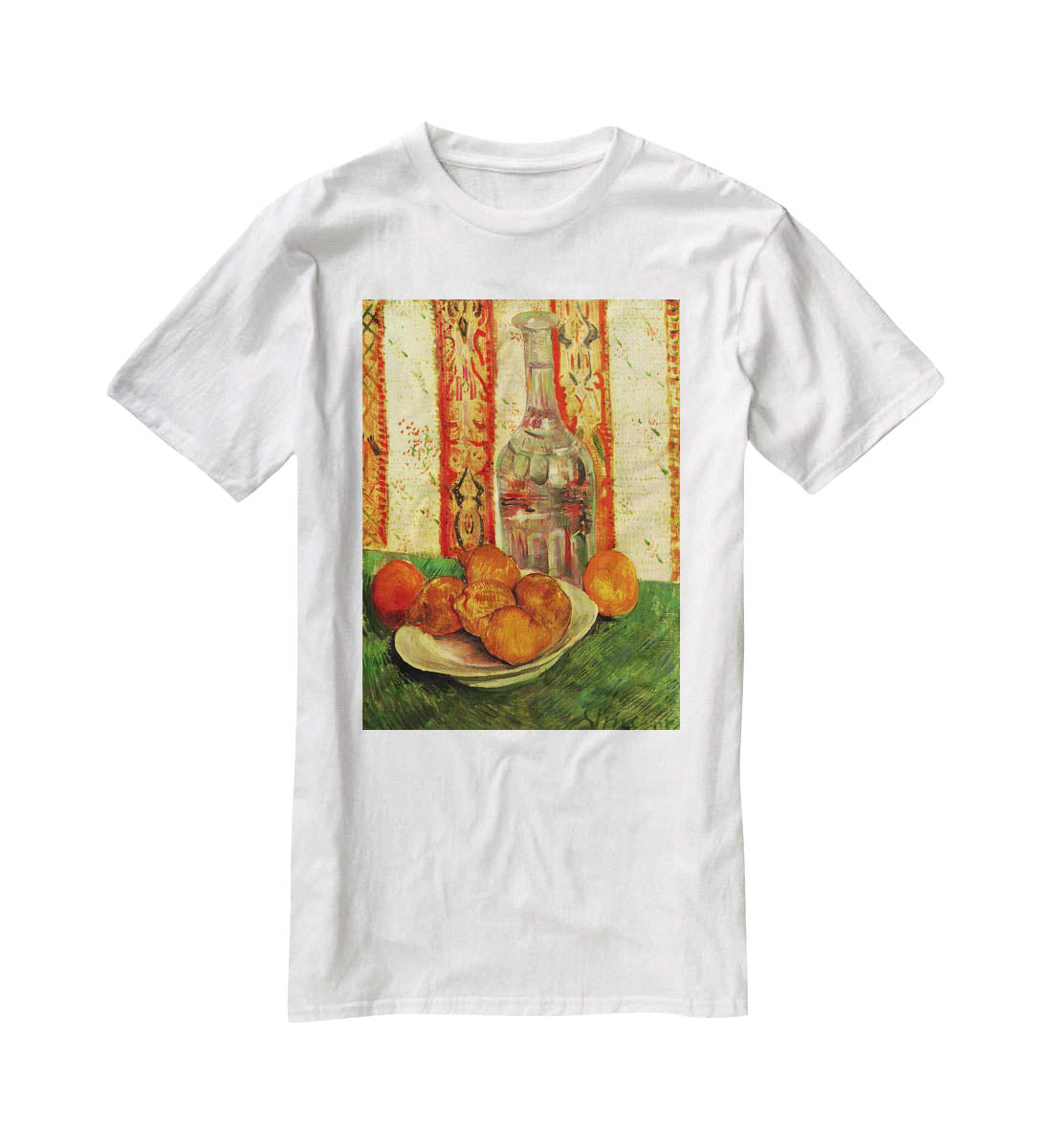 Still Life with Decanter and Lemons on a Plate by Van Gogh T-Shirt - Canvas Art Rocks - 5