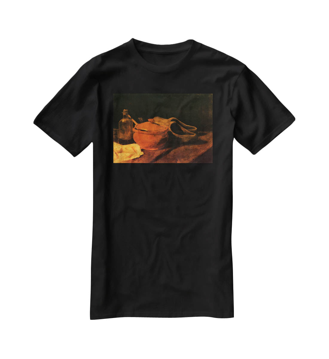 Still Life with Earthenware Bottle and Clogs by Van Gogh T-Shirt - Canvas Art Rocks - 1
