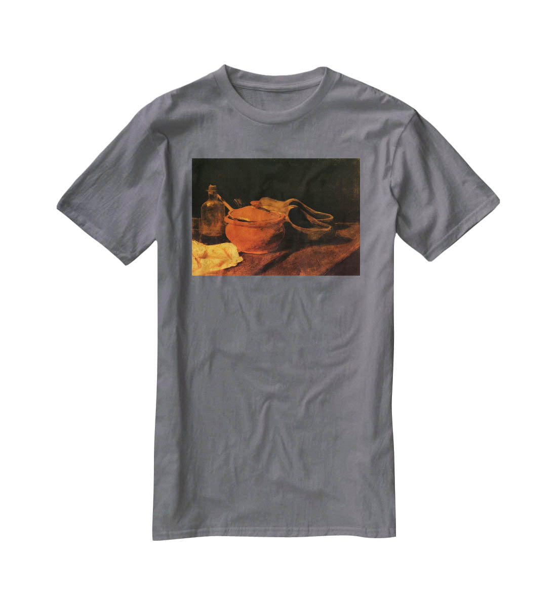 Still Life with Earthenware Bottle and Clogs by Van Gogh T-Shirt - Canvas Art Rocks - 3