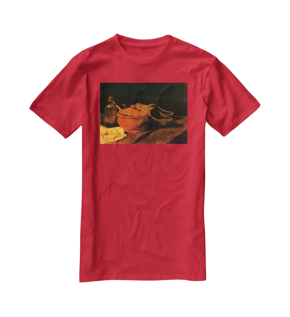 Still Life with Earthenware Bottle and Clogs by Van Gogh T-Shirt - Canvas Art Rocks - 4