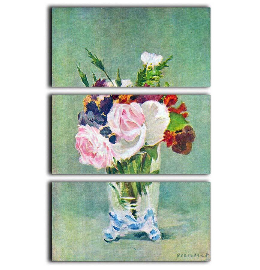 Still Life with Flowers 2 by Manet 3 Split Panel Canvas Print - Canvas Art Rocks - 1