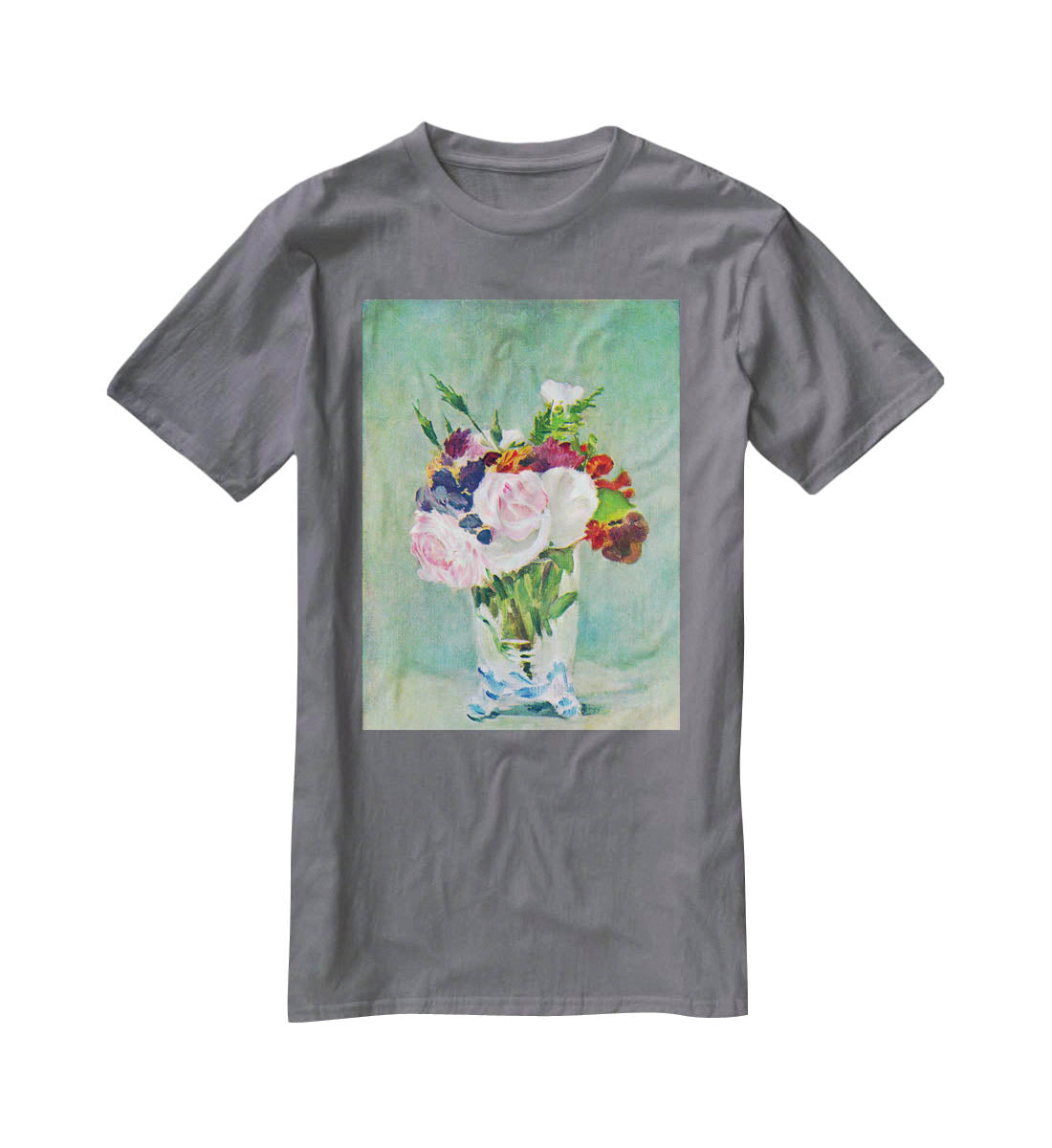 Still Life with Flowers 2 by Manet T-Shirt - Canvas Art Rocks - 3