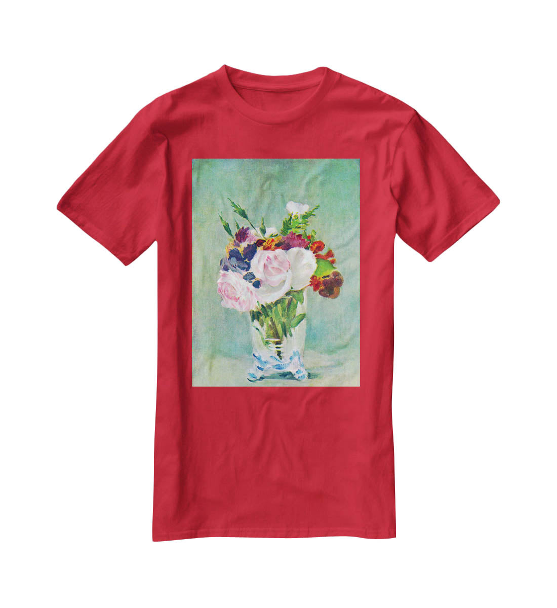 Still Life with Flowers 2 by Manet T-Shirt - Canvas Art Rocks - 4
