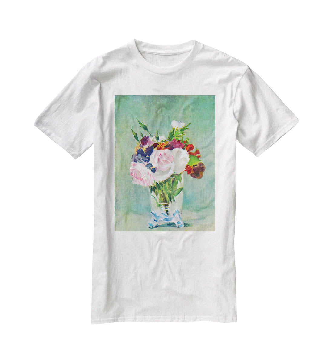 Still Life with Flowers 2 by Manet T-Shirt - Canvas Art Rocks - 5