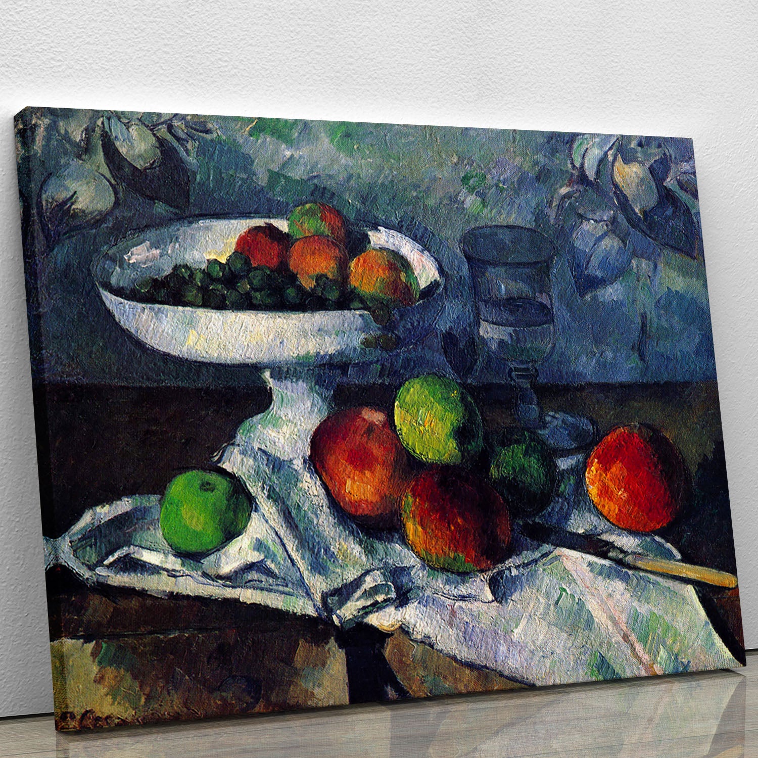Still Life with Fruit Bowl by Cezanne Canvas Print or Poster - Canvas Art Rocks - 1