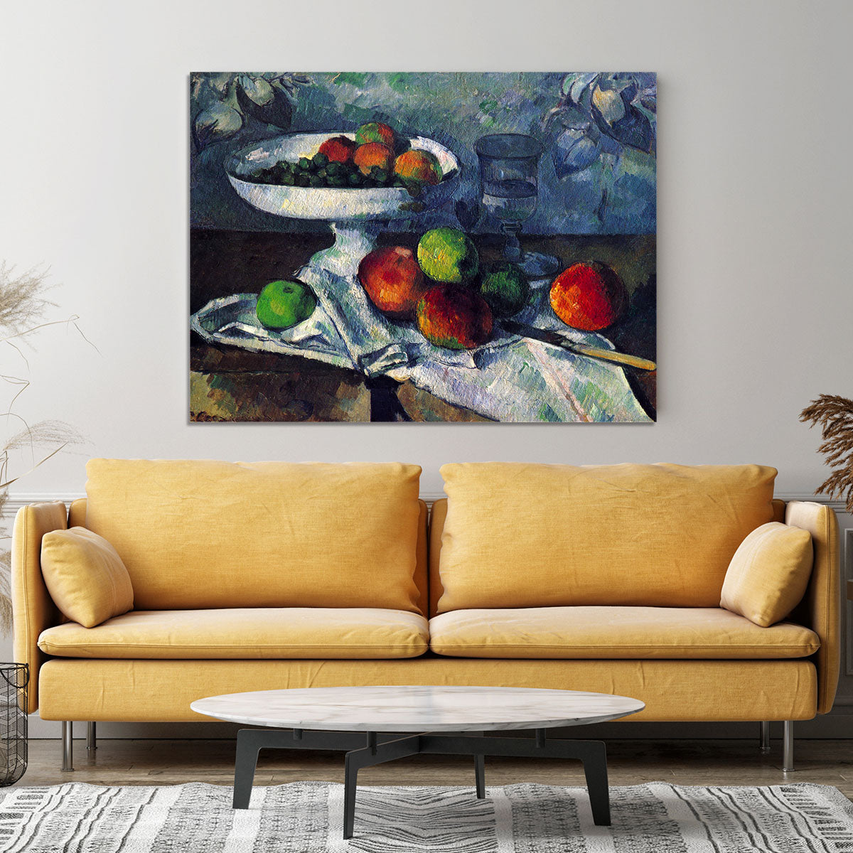 Still Life with Fruit Bowl by Cezanne Canvas Print or Poster - Canvas Art Rocks - 4