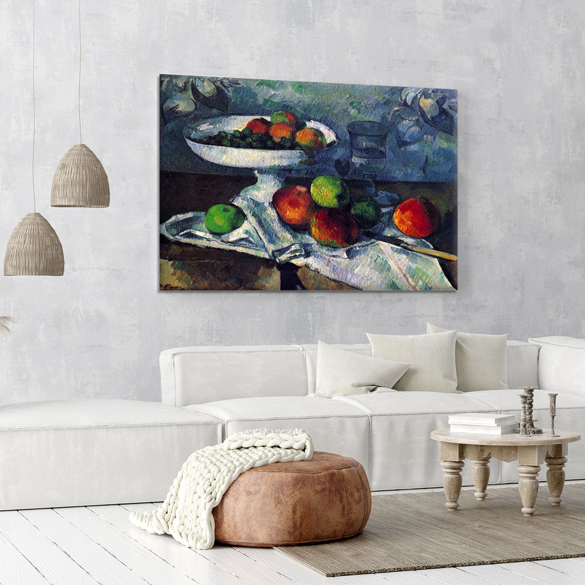 Still Life with Fruit Bowl by Cezanne Canvas Print or Poster - Canvas Art Rocks - 6