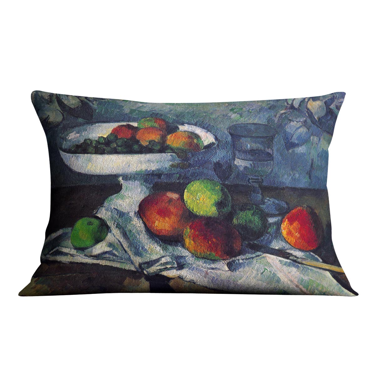 Still Life with Fruit Bowl by Cezanne Cushion