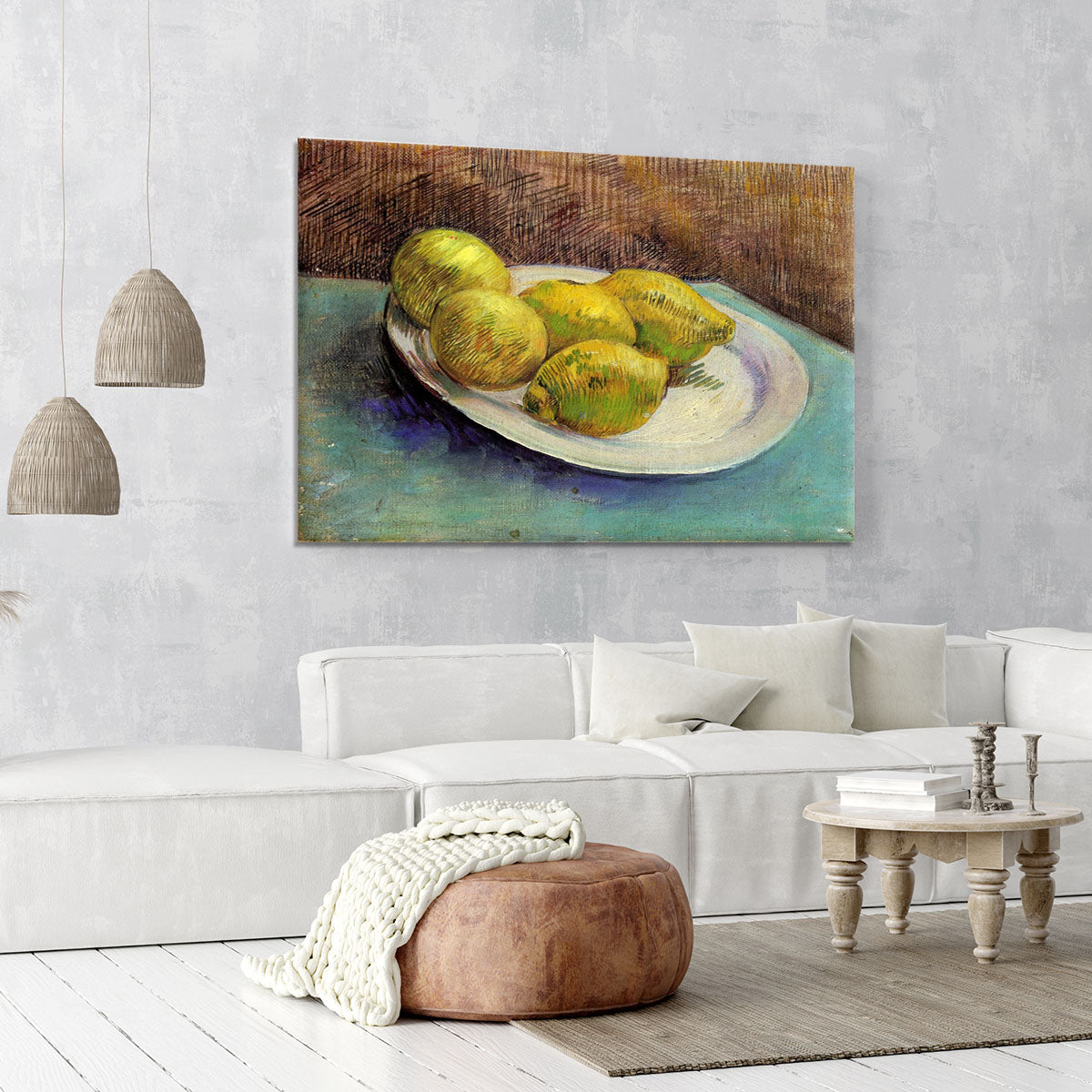 Still Life with Lemons on a Plate by Van Gogh Canvas Print or Poster - Canvas Art Rocks - 6