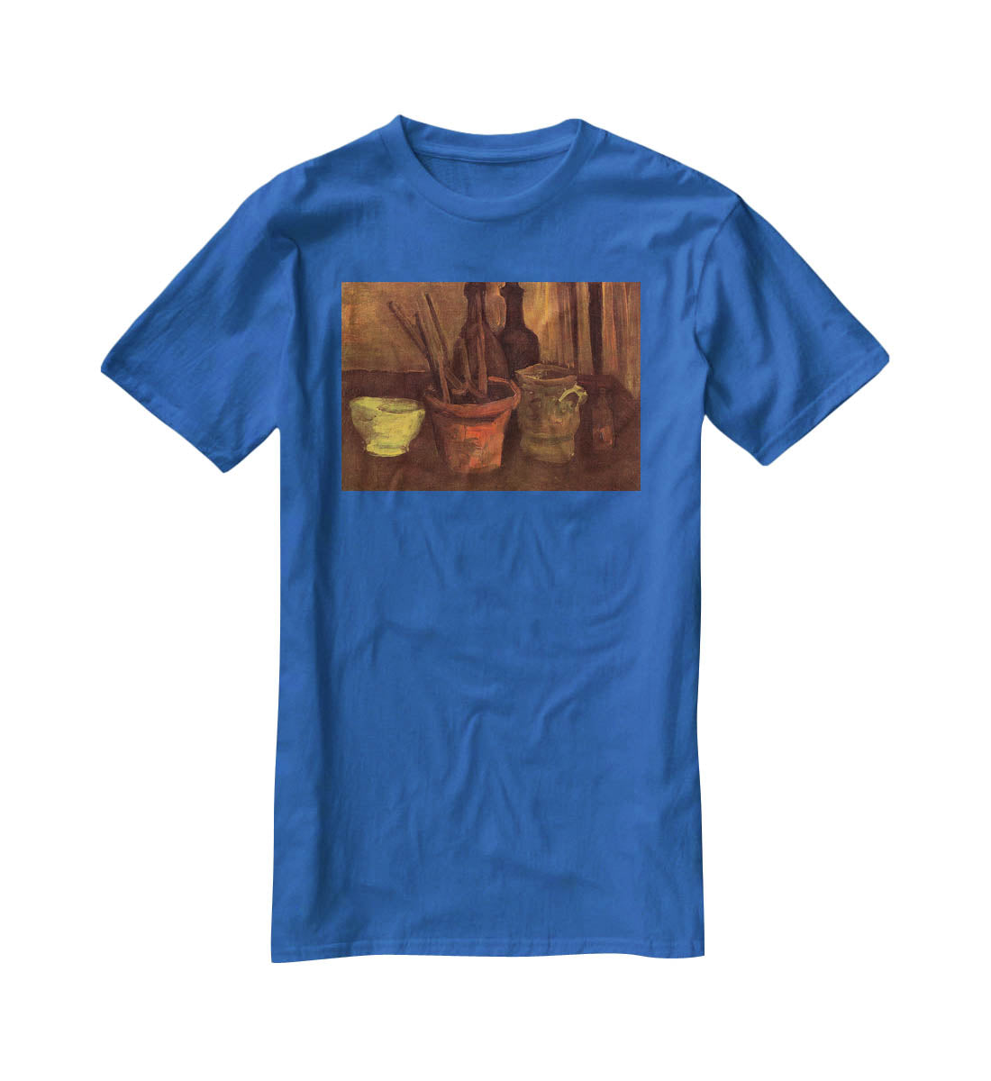 Still Life with Paintbrushes in a Pot by Van Gogh T-Shirt - Canvas Art Rocks - 2