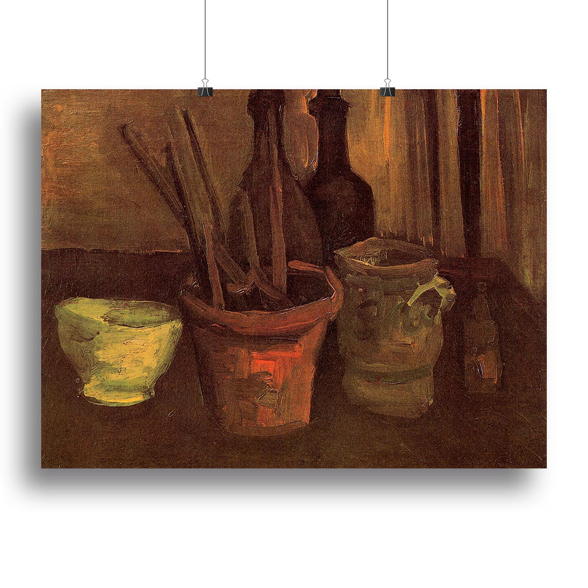 Still Life with Paintbrushes in a Pot by Van Gogh Canvas Print or Poster - Canvas Art Rocks - 2
