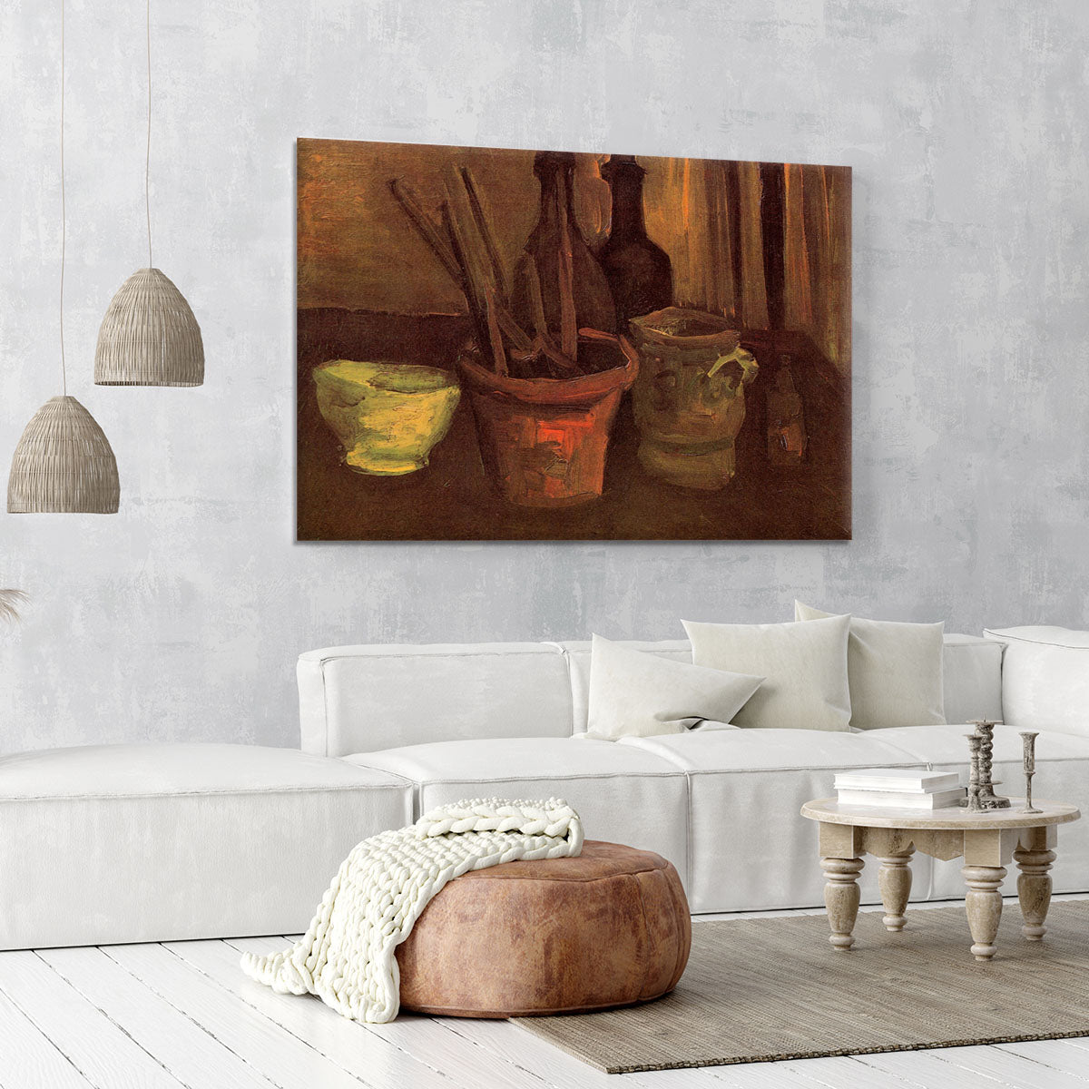 Still Life with Paintbrushes in a Pot by Van Gogh Canvas Print or Poster - Canvas Art Rocks - 6
