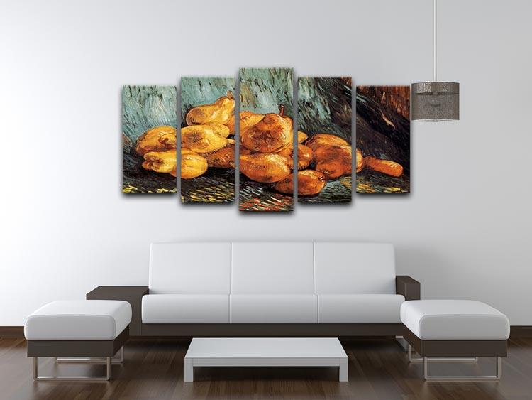 Still Life with Pears by Van Gogh 5 Split Panel Canvas - Canvas Art Rocks - 3