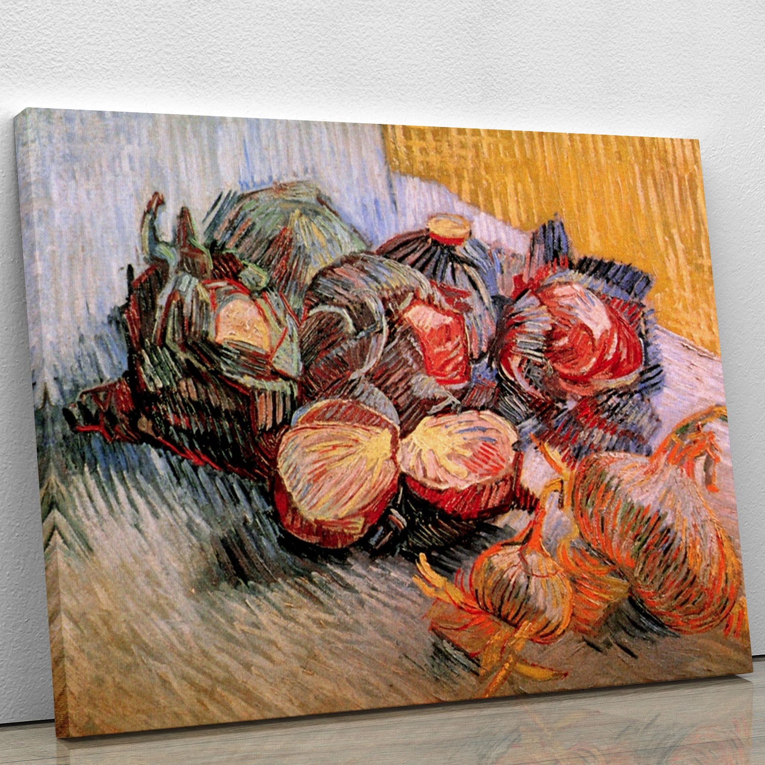 Still Life with Red Cabbages and Onions by Van Gogh Canvas Print or Poster - Canvas Art Rocks - 1