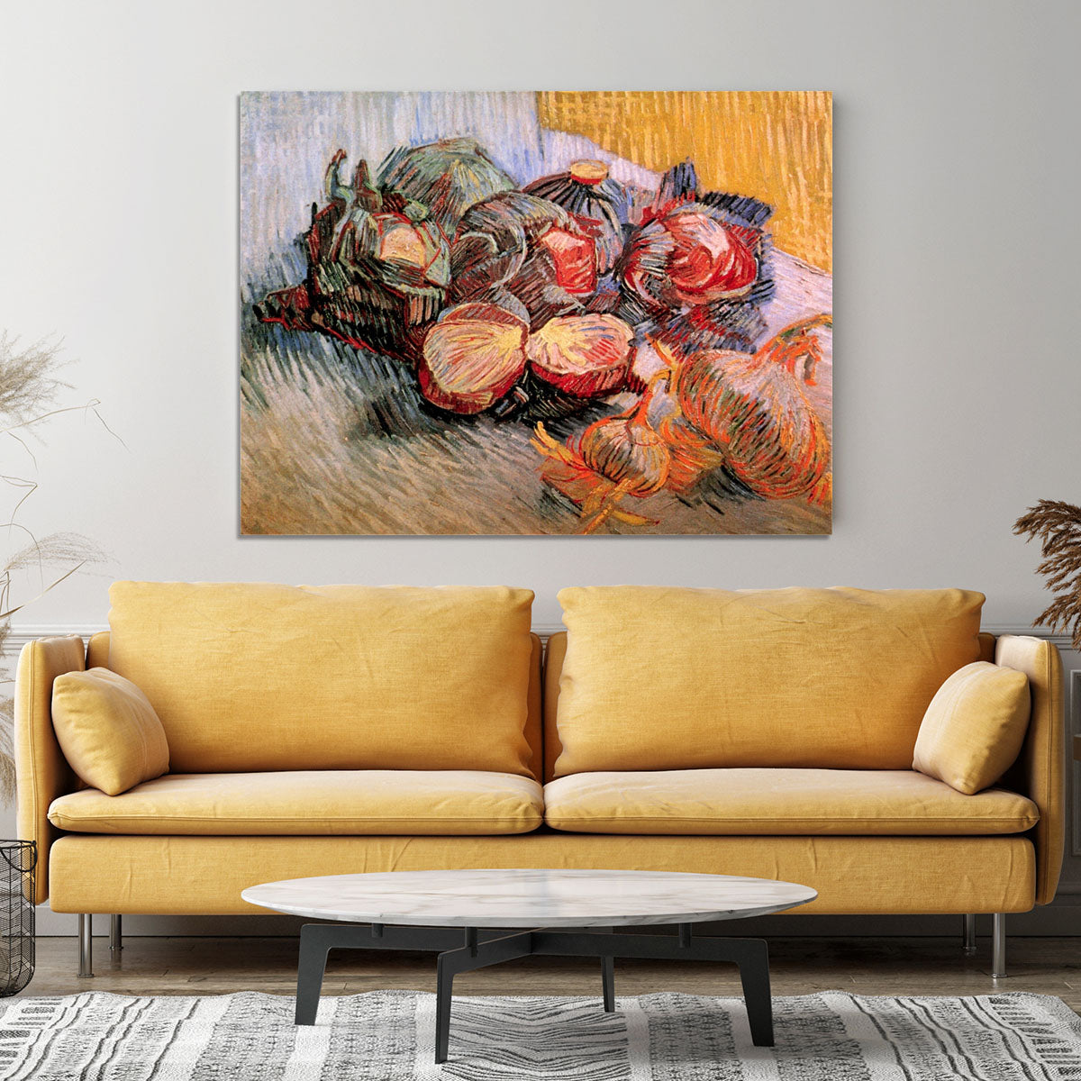 Still Life with Red Cabbages and Onions by Van Gogh Canvas Print or Poster - Canvas Art Rocks - 4