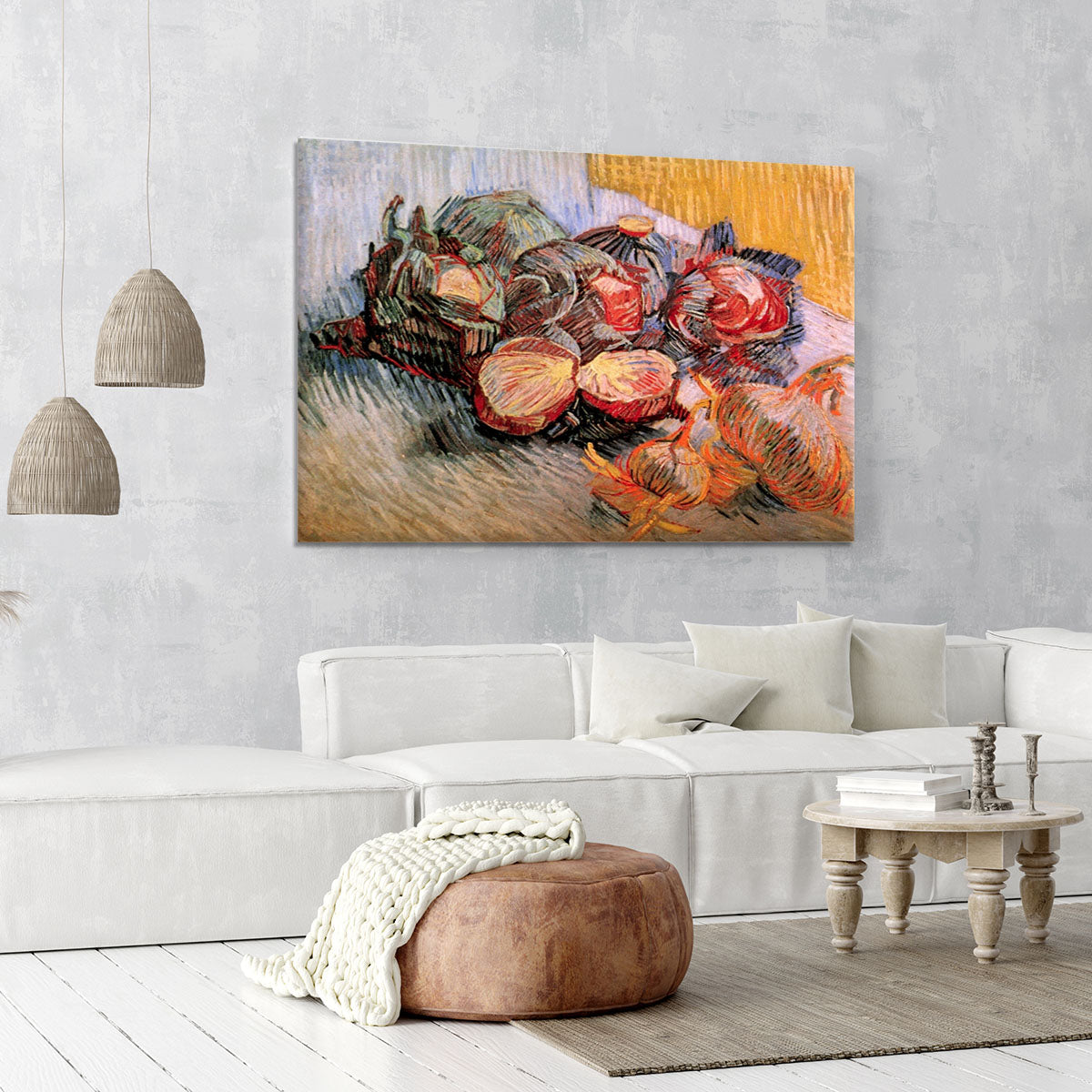 Still Life with Red Cabbages and Onions by Van Gogh Canvas Print or Poster - Canvas Art Rocks - 6