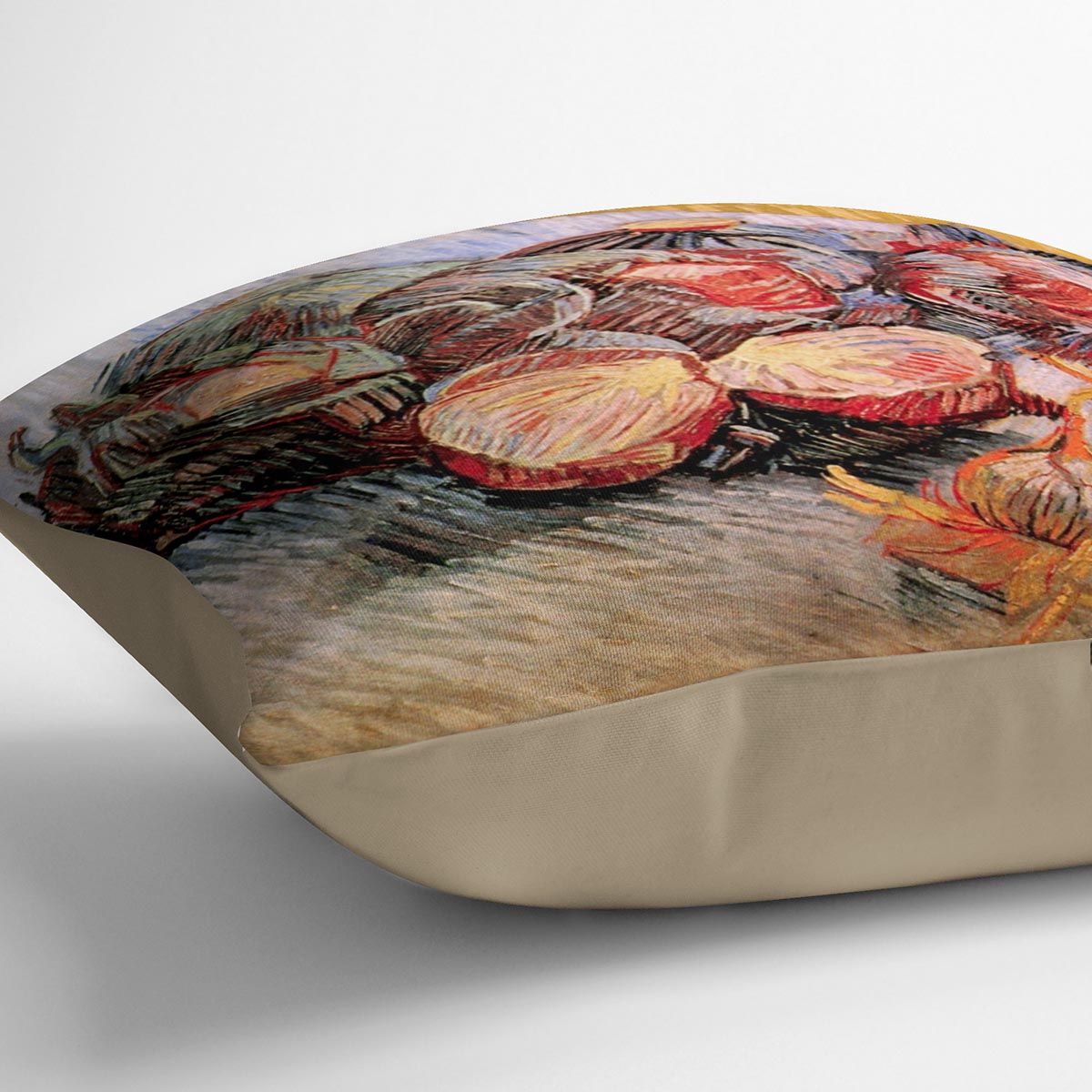 Still Life with Red Cabbages and Onions by Van Gogh Cushion