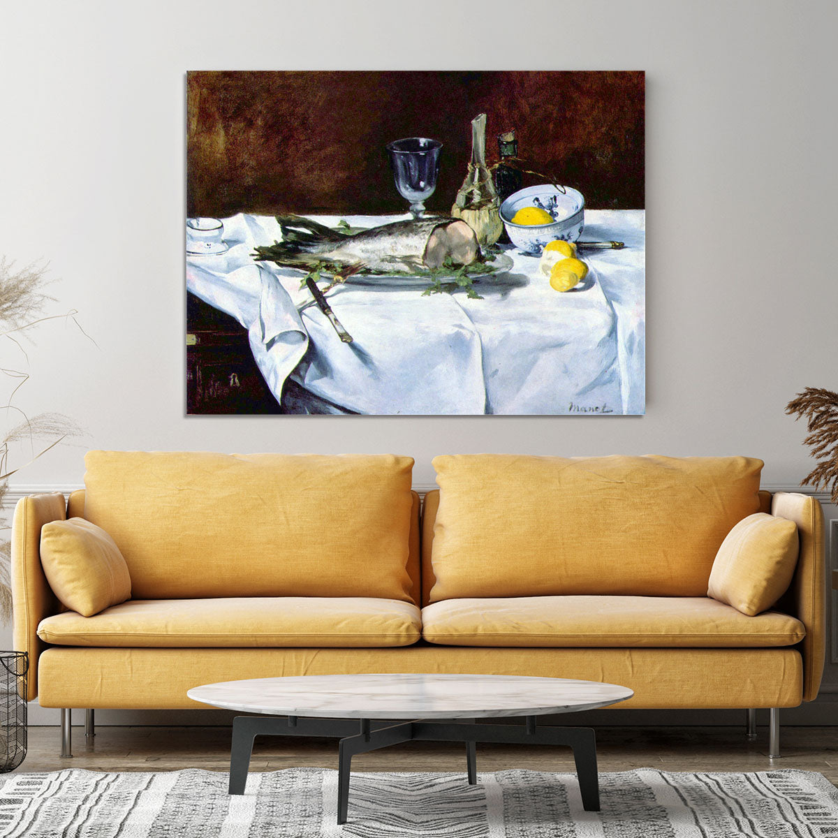 Still Life with Salmon by Manet Canvas Print or Poster - Canvas Art Rocks - 4