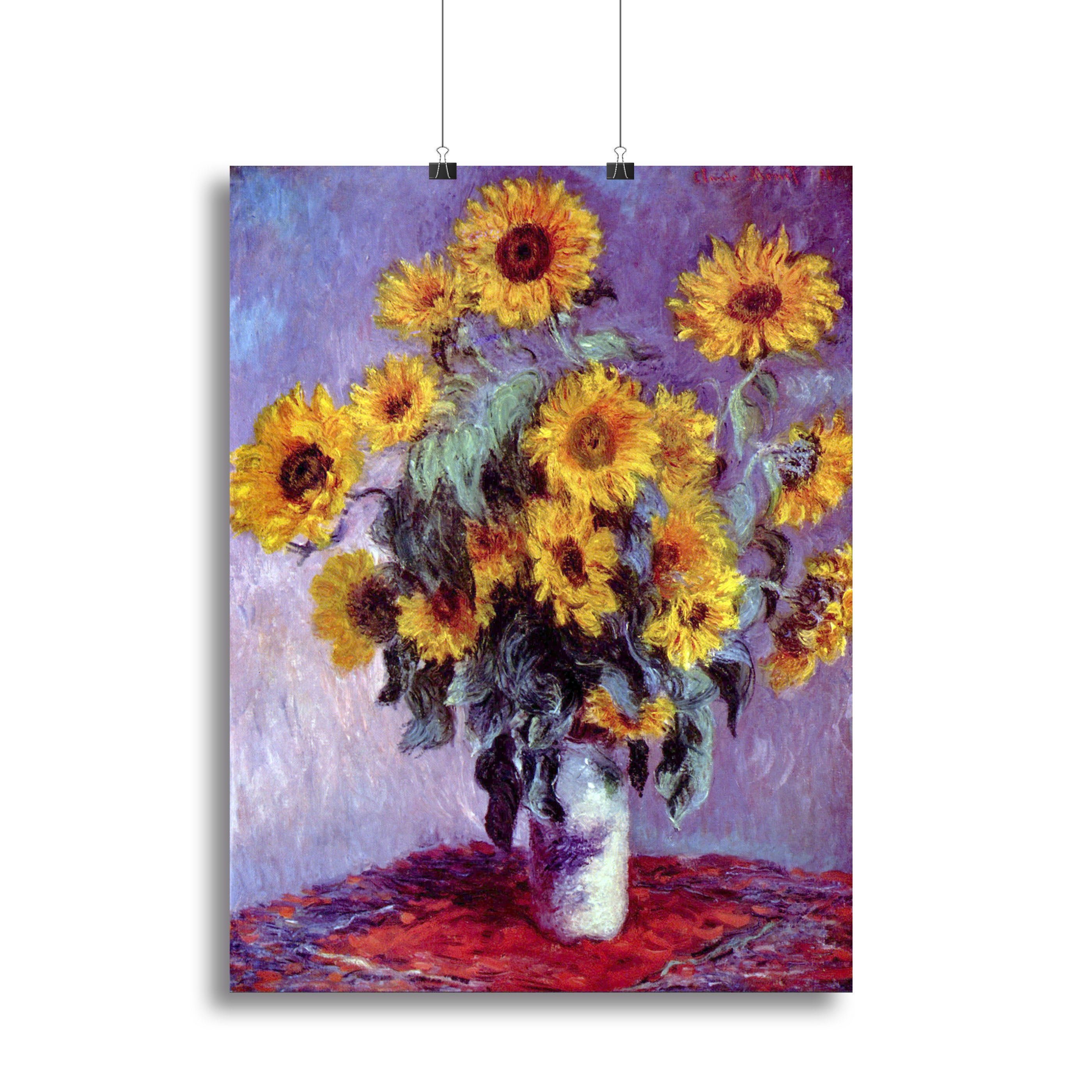 Still Life with Sunflowers by Monet Canvas Print or Poster - Canvas Art Rocks - 2