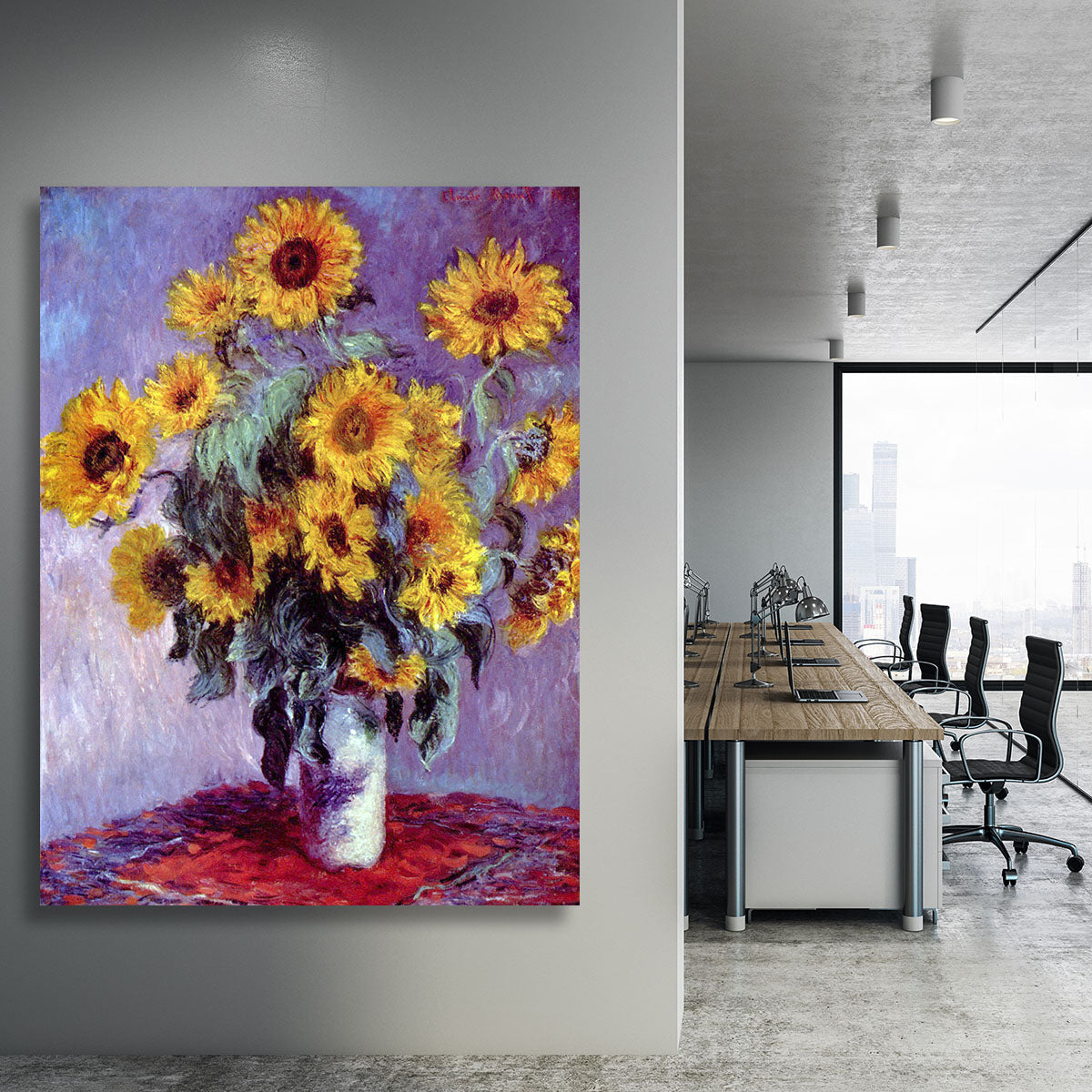Still Life with Sunflowers by Monet Canvas Print or Poster - Canvas Art Rocks - 3