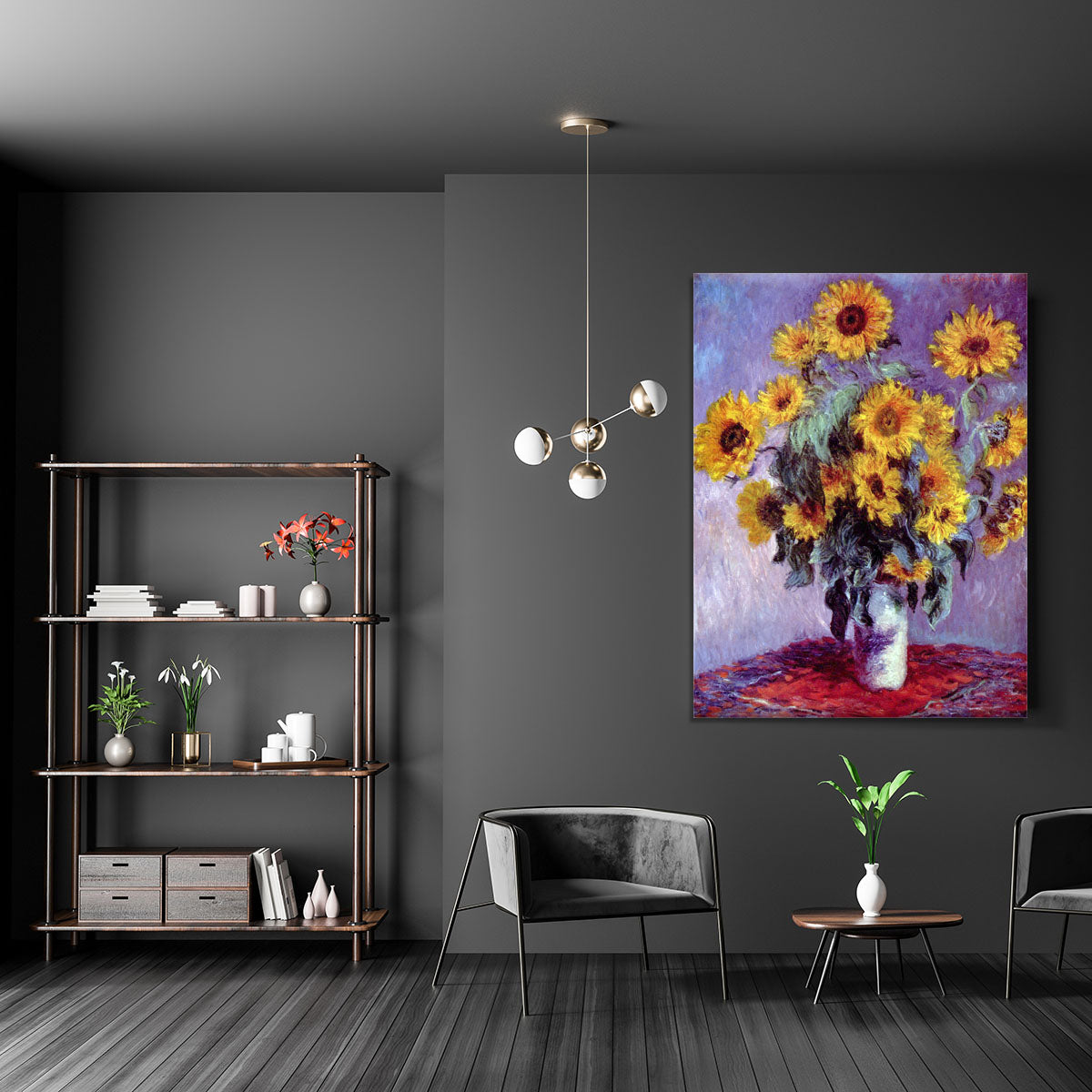 Still Life with Sunflowers by Monet Canvas Print or Poster - Canvas Art Rocks - 5