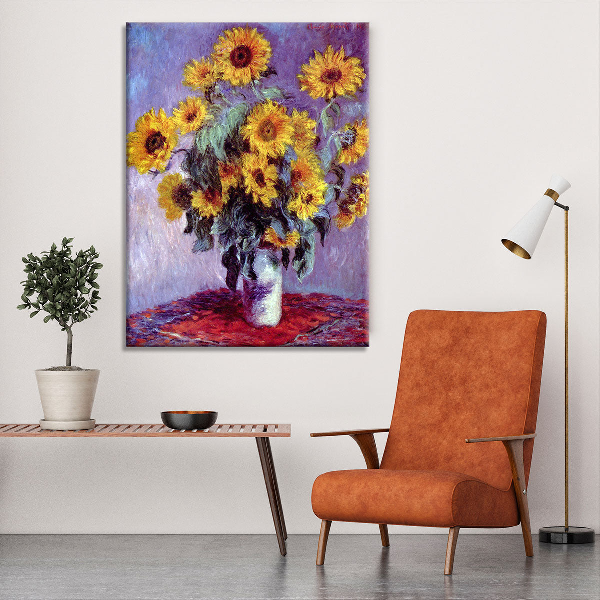 Still Life with Sunflowers by Monet Canvas Print or Poster - Canvas Art Rocks - 6