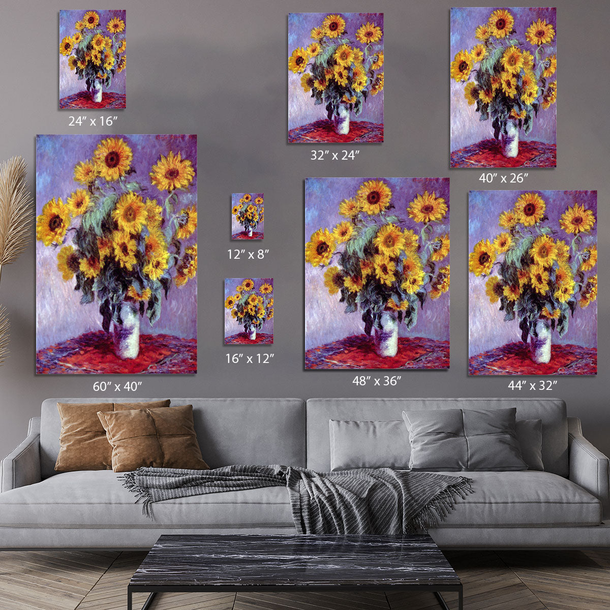 Still Life with Sunflowers by Monet Canvas Print or Poster - Canvas Art Rocks - 7