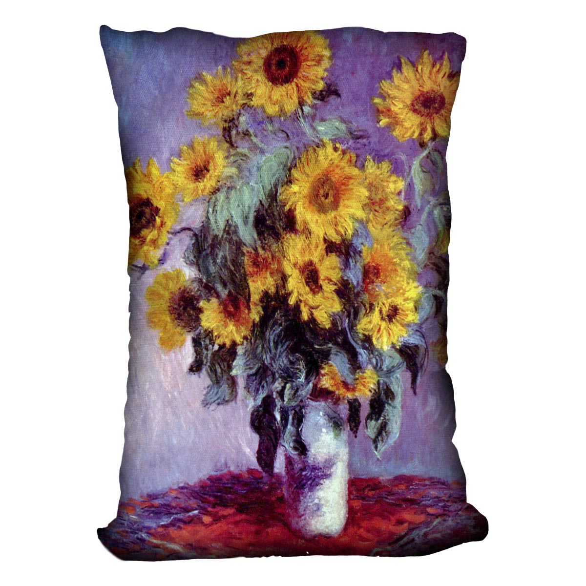 Still Life with Sunflowers by Monet Cushion