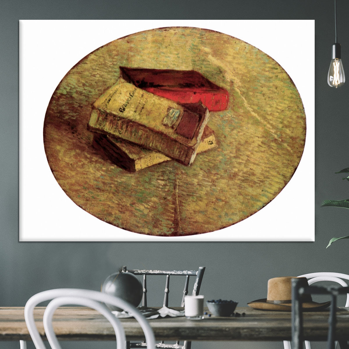 Still Life with Three Books by Van Gogh Canvas Print or Poster - Canvas Art Rocks - 3