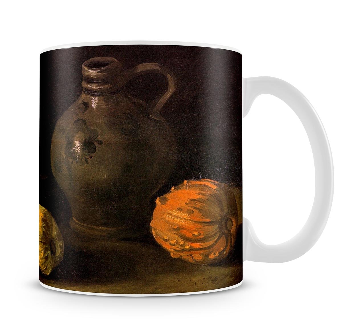 Still Life with Two Jars and Two Pumpkins by Van Gogh Mug - Canvas Art Rocks - 4