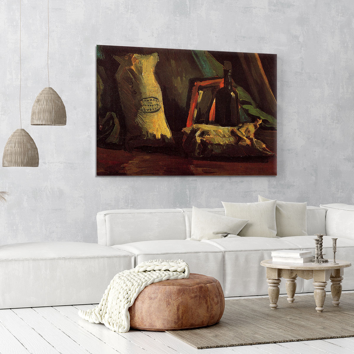 Still Life with Two Sacks and a Bottl by Van Gogh Canvas Print or Poster - Canvas Art Rocks - 6