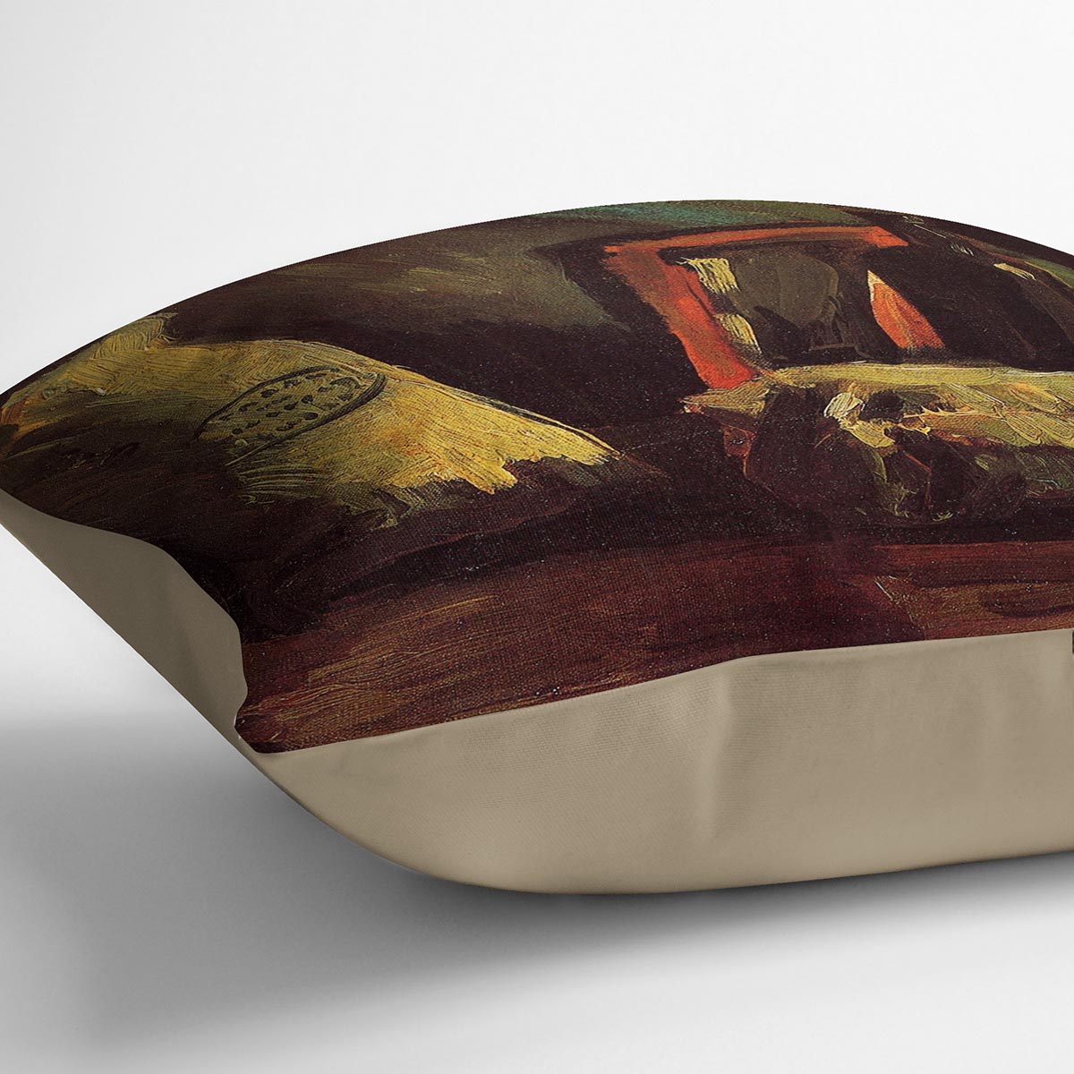 Still Life with Two Sacks and a Bottl by Van Gogh Cushion