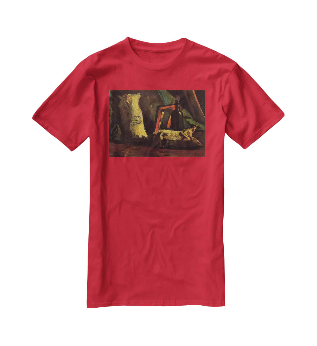 Still Life with Two Sacks and a Bottl by Van Gogh T-Shirt - Canvas Art Rocks - 4