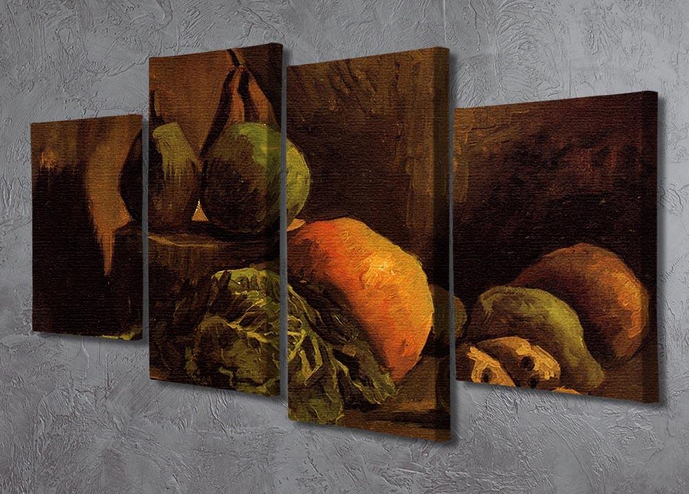 Still Life with Vegetables and Fruit by Van Gogh 4 Split Panel Canvas - Canvas Art Rocks - 2