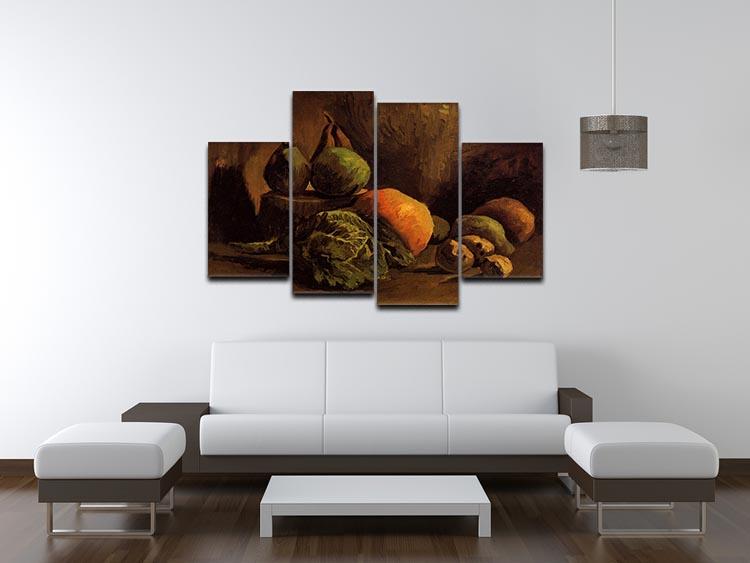 Still Life with Vegetables and Fruit by Van Gogh 4 Split Panel Canvas - Canvas Art Rocks - 3