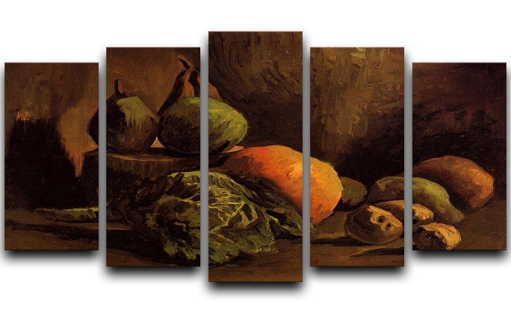 Still Life with Vegetables and Fruit by Van Gogh 5 Split Panel Canvas  - Canvas Art Rocks - 1