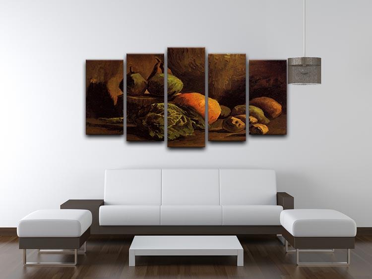 Still Life with Vegetables and Fruit by Van Gogh 5 Split Panel Canvas - Canvas Art Rocks - 3