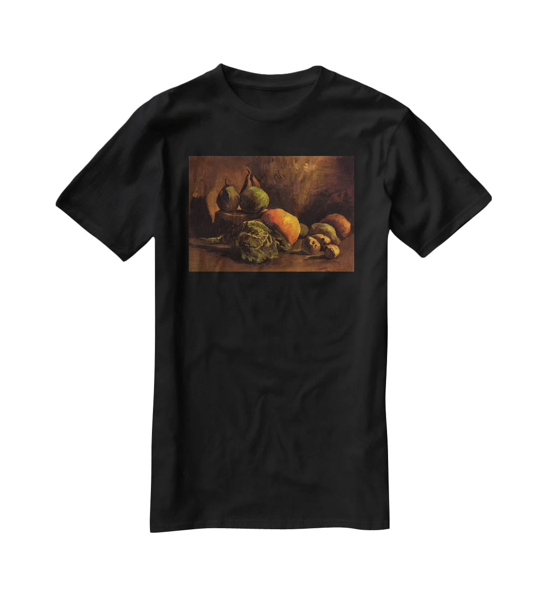 Still Life with Vegetables and Fruit by Van Gogh T-Shirt - Canvas Art Rocks - 1