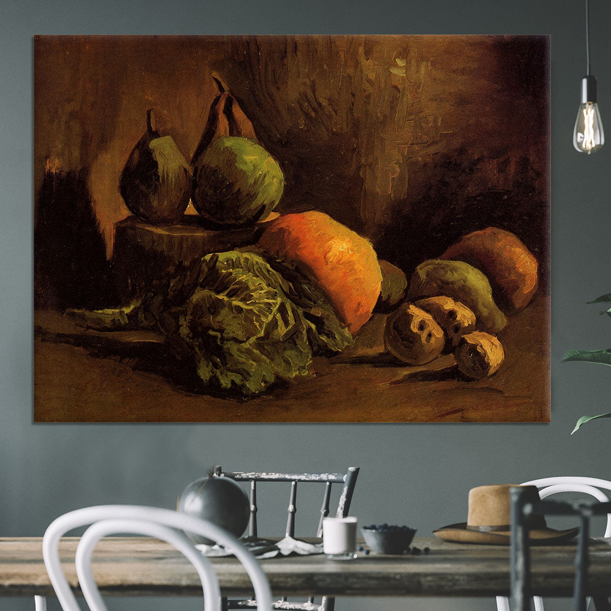 Still Life with Vegetables and Fruit by Van Gogh Canvas Print or Poster - Canvas Art Rocks - 3