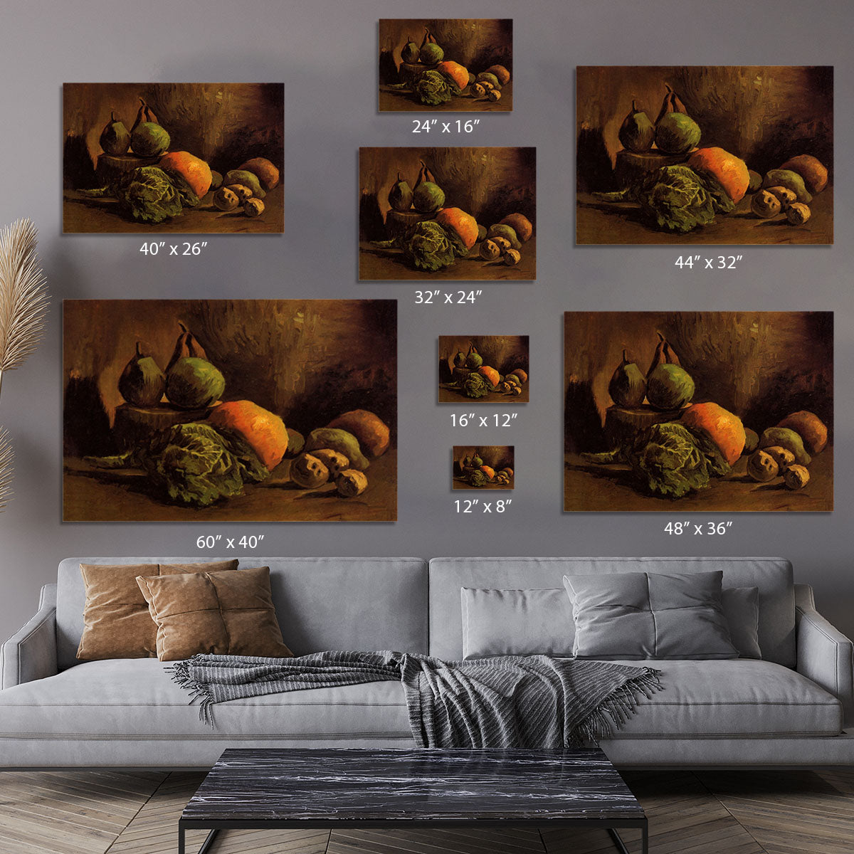 Still Life with Vegetables and Fruit by Van Gogh Canvas Print or Poster - Canvas Art Rocks - 7