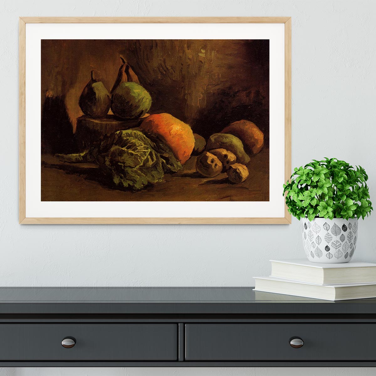 Still Life with Vegetables and Fruit by Van Gogh Framed Print - Canvas Art Rocks - 3