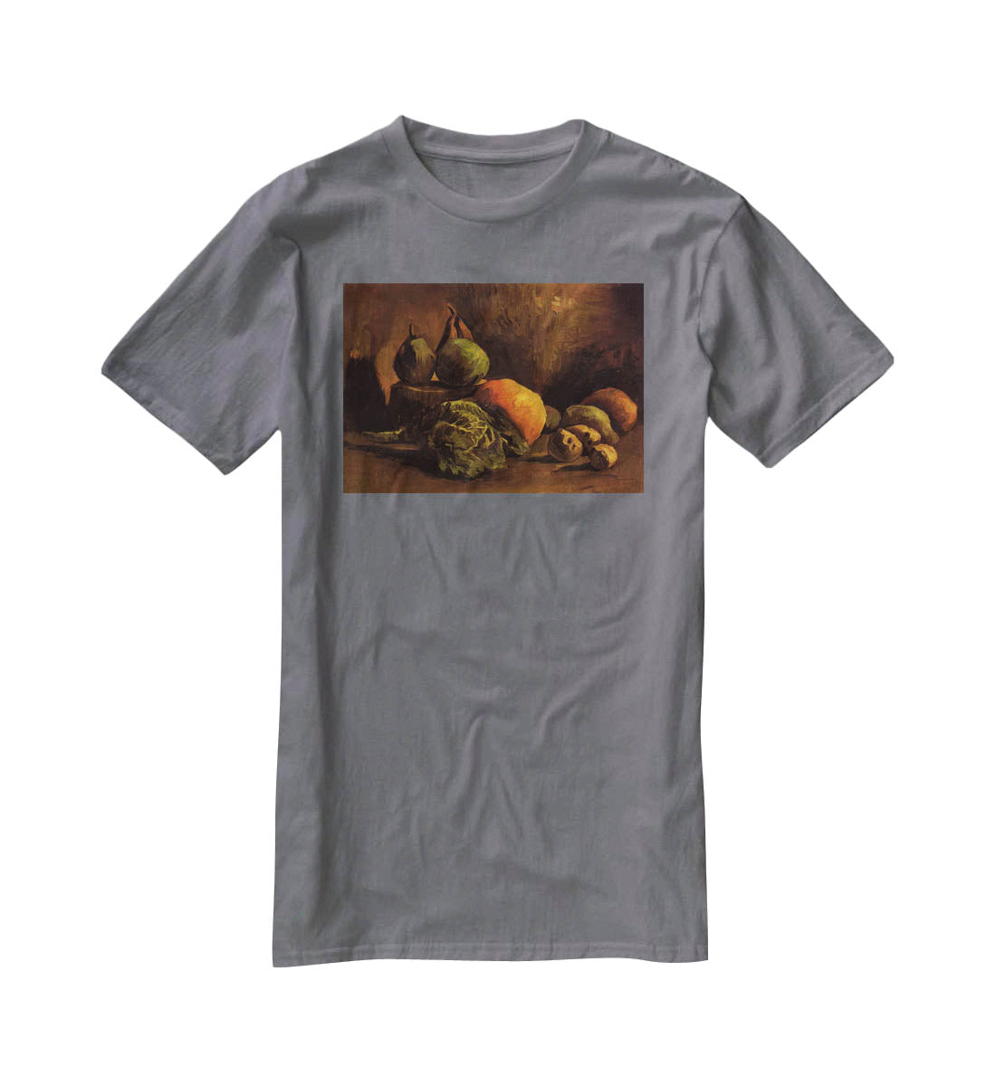 Still Life with Vegetables and Fruit by Van Gogh T-Shirt - Canvas Art Rocks - 3