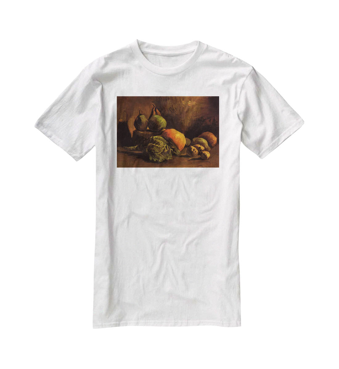 Still Life with Vegetables and Fruit by Van Gogh T-Shirt - Canvas Art Rocks - 5