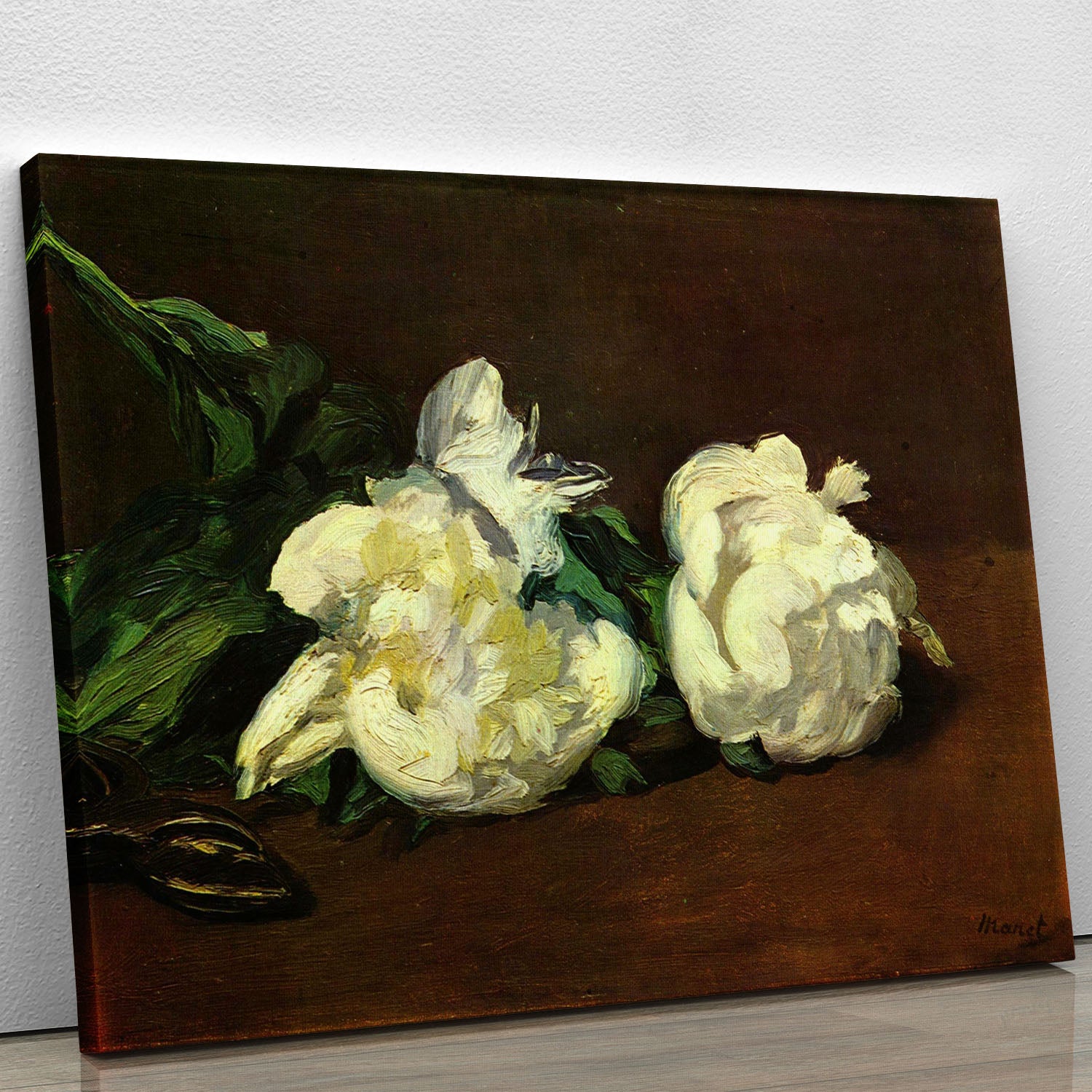 Still life White Peony by Manet Canvas Print or Poster - Canvas Art Rocks - 1