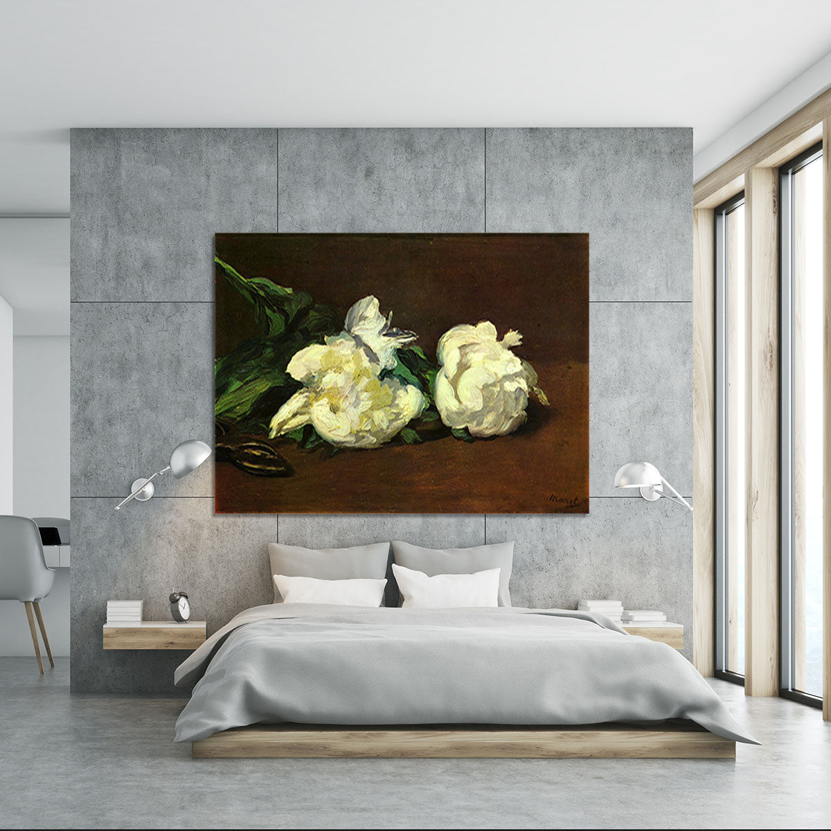 Still life White Peony by Manet Canvas Print or Poster - Canvas Art Rocks - 5