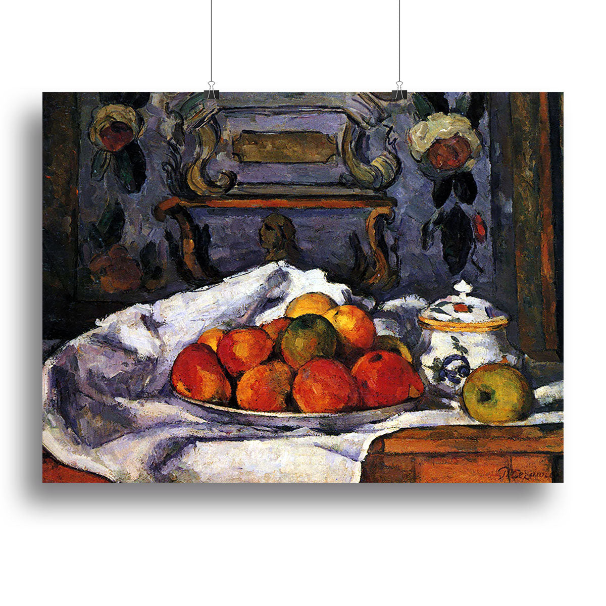 Still life bowl of apples by Cezanne Canvas Print or Poster - Canvas Art Rocks - 2