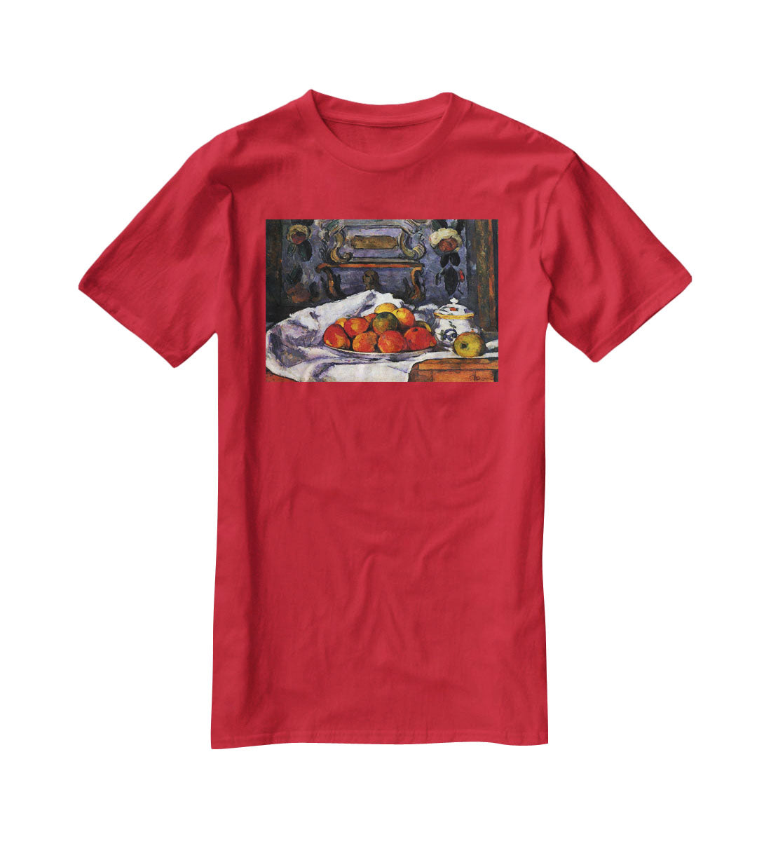 Still life bowl of apples by Cezanne T-Shirt - Canvas Art Rocks - 4
