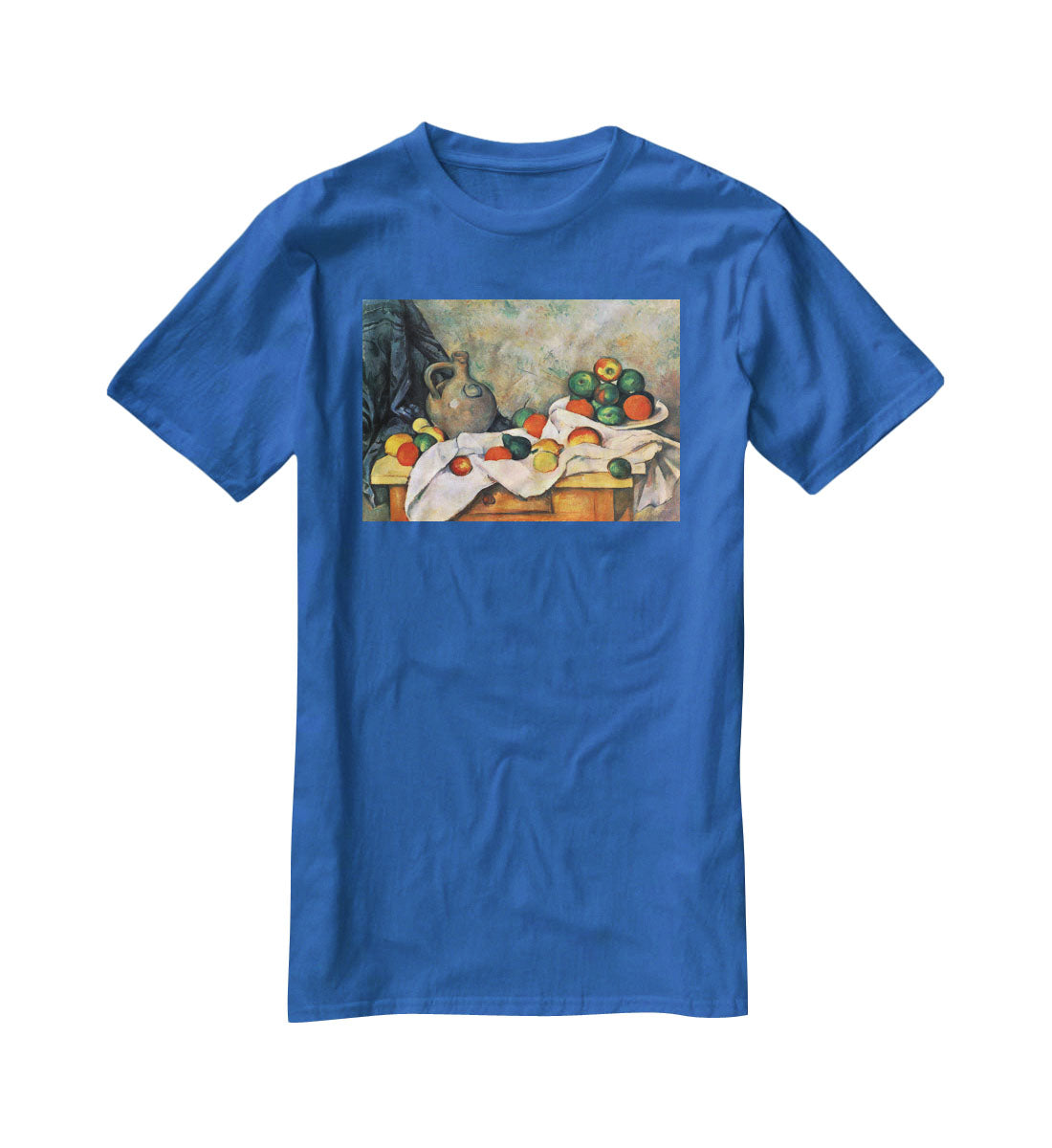 Still life drapery pitcher and fruit bowl by Cezanne T-Shirt - Canvas Art Rocks - 2