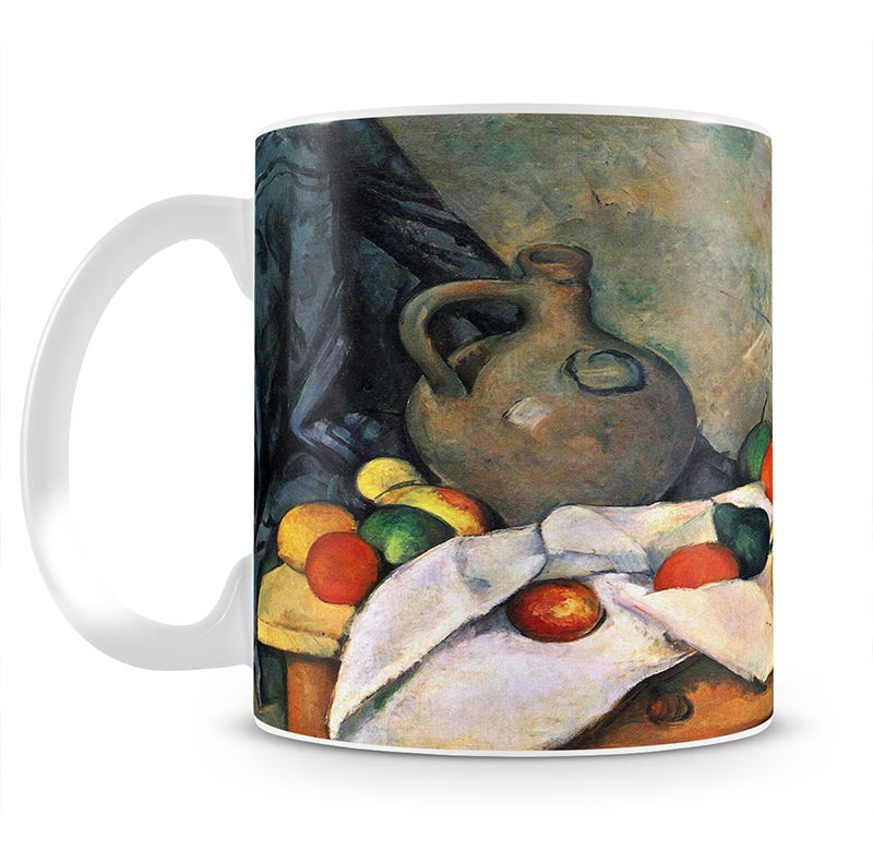 Still life drapery pitcher and fruit bowl by Cezanne Mug - Canvas Art Rocks - 1
